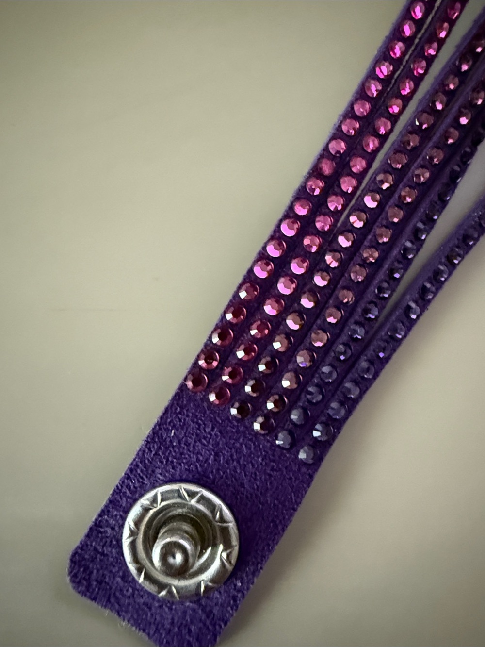 Swarovski Purple Crystal Multi‑Wrap Bracelet - Picture 6 of 7